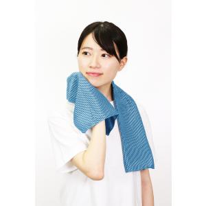 熱中症 冷却 クール 冷感タオル スカイブルーの詳細画像2