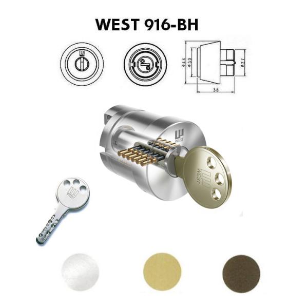 WEST ウエスト 916リプレイスシリンダー MIWA BHタイプ WEST 916-BH35 S...