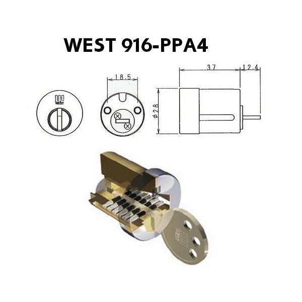 WEST ウエスト 916リプレイスシリンダー 916-PPA4 916-W15 PPA4 セキスイ...