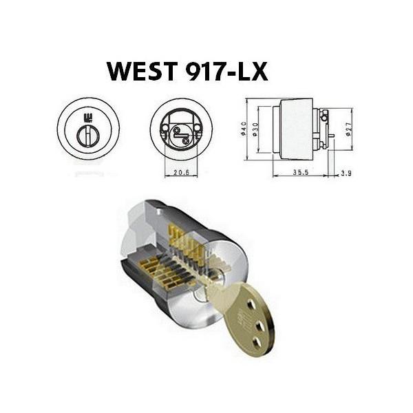 WEST ウエスト 917 リプレイスシリンダー LX GOAL ゴール AS LＸＨD 交換用 シ...