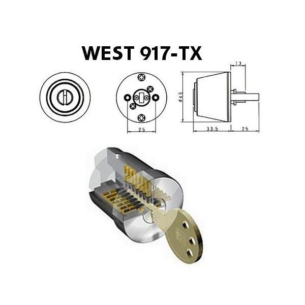 WEST ウエスト 917 リプレイスシリンダー TX GOAL ゴール TX TTX 交換用 シル...