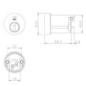 WEST(ウエスト) 916リプレイスシリンダー TK680タイプ 　玄関 主な使用住宅：ミサワホー...