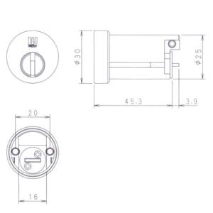 WEST(ウエスト) 916リプレイスシリンダー TK681タイプ 　玄関 主な使用住宅：ミサワホー...