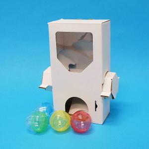 ボール紙で作るガチャカプセルボックス組立工作キット