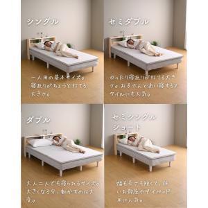 ベッド 脚付きマットレス セミシングルショート...の詳細画像5