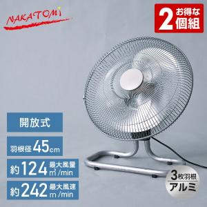 45cmアルミフロア扇 2個組 OPF-45AF*2 扇風機 送風機 大型 ファン サーキュレーター 循環用 工業扇 工場扇 2個セット