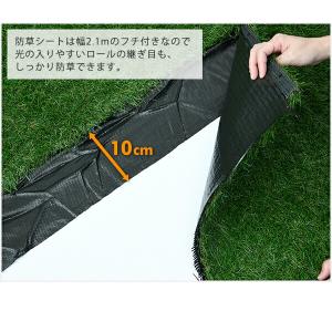 人工芝 防草シート付き 1m×5m U字固定ピ...の詳細画像3