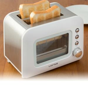 トースター ポップアップトースター 2枚焼き 解凍 再加熱 4-8枚切り SE6100 ラララクタス LALALUCTUS コンパクト おしゃれ｜e-kurashi
