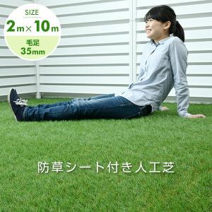 人工芝 防草シート付き 2m×10m U字固定...の詳細画像1