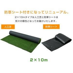 人工芝 防草シート付き 2m×10m U字固定...の詳細画像2