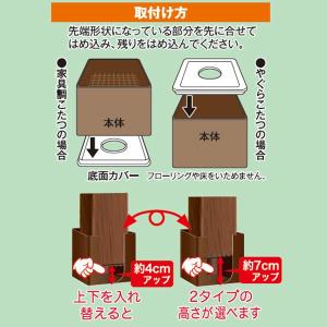 こたつ 継脚 アジャスター付き 脚のびたくん ...の詳細画像3