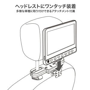 ポータブルDVDプレーヤー ヘッドレストモニタ...の詳細画像2