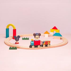 KIDEA TRAIN＆RAIL ミッキーマウス対象年齢3歳から TYKD00503 赤ちゃん ベビー おもちゃ 木のおもちゃ 知育玩具 木製おもちゃ 木製玩具 ディズニー ミッキー｜e-kurashi