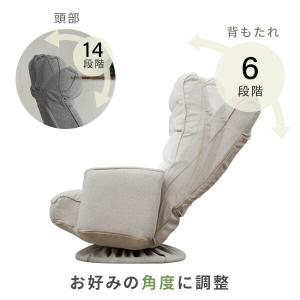 座椅子 おしゃれ ハイバック 肘掛付き 回転 ...の詳細画像5