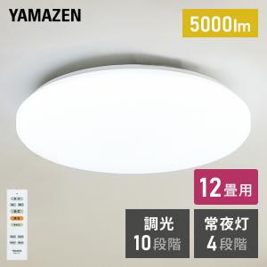 LEDシーリングライト(12畳用) リモコン付き 5000lm 10段階調光(常夜灯4段階)機能付 LC-E12 シーリングライト 12畳 led リモコン付 照明器具 照明 天井照明 山善｜e-kurashi