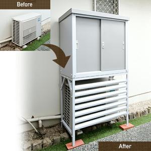 室外機カバー エアコン室外機カバー 収納庫 屋...の詳細画像2