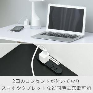 デスク 幅100 奥行49 高さ70 2口コン...の詳細画像5