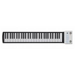 ハンドピアノ 61鍵盤 充電式 128音色 サスティン機能 コンパクト収納 グランディア HRP-61K キーボード 練習 入学祝い 新学期 楽器 音楽 初心者 子供 プレゼント｜e-kurashi