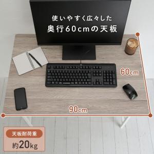 折りたたみテーブル 完成品 幅90 奥60 高...の詳細画像2