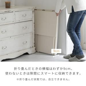 折りたたみテーブル 木製 棚付き 幅80 MO...の詳細画像4