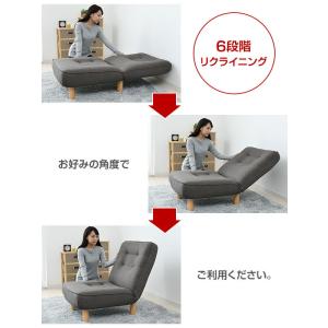 リクライニング ソファ 一人掛け 幅66.5 ...の詳細画像3