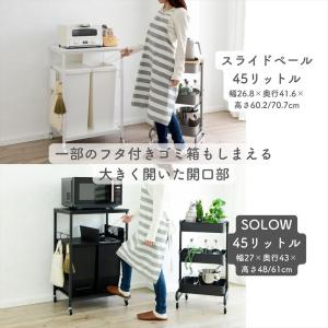 ゴミ箱上 キッチンワゴン キャスター付き 2分...の詳細画像4