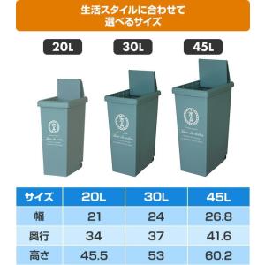 ゴミ箱 フタ付き 45L ふた付き おしゃれ ...の詳細画像3