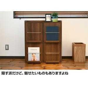 本棚 扉付き ディスプレイラック 幅70 奥行...の詳細画像4