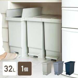 ゴミ箱 フタ付き ペダル式 カウンター下 日本製 32L バタフライペダルペール 幅22.8 奥行48 高さ48.5cm フタ ふた付き 蓋 ふた スリム 観音開き ごみ箱 分別