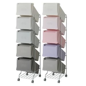 ゴミ箱 分別 縦型 21L×5段 キャスター付き...の商品画像