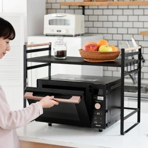 レンジ上ラック 幅44-71 奥行35.5 高...の詳細画像1