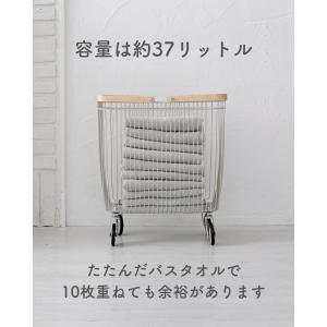ランドリーバスケット キャスター付き 37L ...の詳細画像3