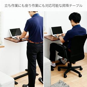 ガス圧 昇降式テーブル パソコンデスク キャス...の詳細画像2