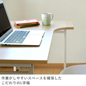 折りたたみテーブル L字 組み立て不要 (幅9...の詳細画像4