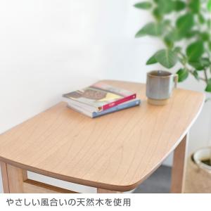 折りたたみテーブル 天然木 完成品 幅70 奥...の詳細画像3