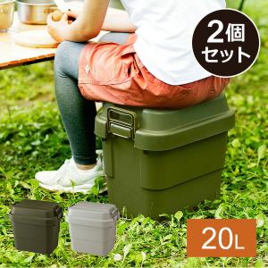 トランクカーゴ 20L TC-20 2個セット 座れる 収納ボックス 収納ケース コンテナボックス ハードケース ハードボックス おしゃれ 蓋付き ふた付き リス(RISU)
