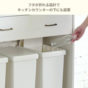 2個組 ゴミ箱 30L ふた付き ホワイト/ブ...の詳細画像5
