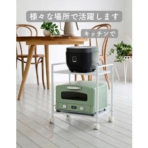 キャスター付き スチールラック 2段 CPR-...の詳細画像2