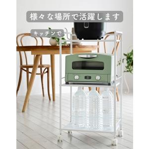キャスター付き スチールラック 3段 幅42....の詳細画像2