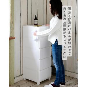 中が透けない 壁付き チェスト スリム 5段 ...の詳細画像3