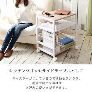 大型 サイドテーブル キャスター付き 幅53 ...の詳細画像3