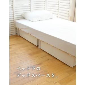 ベッド下 収納ボックス フタ付き キャスター付...の詳細画像1