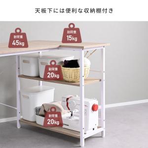 L字 コーナーデスク パソコンデスク ラック付...の詳細画像3