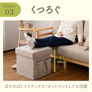 収納スツール 収納ベンチ 収納ボックス 幅38...の詳細画像5