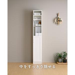 本棚 扉付き スリム 幅30タイプ ブックシェ...の詳細画像3