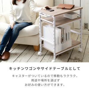 デスクサイドワゴン キャスター付き 幅35 奥...の詳細画像3