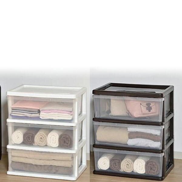 クローゼットチェスト(幅54cm) 3段 SI-W3 プラスチックケース 収納ケース 収納ボックス ...