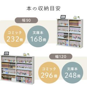 本棚 スリム 薄型 幅120.5 奥行22 高...の詳細画像5