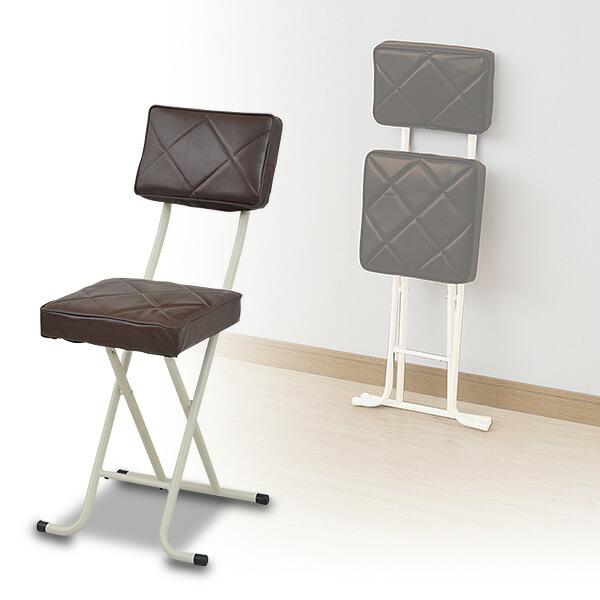 折りたたみチェア(背もたれ付) YZX-56(BR) ブラウン 折り畳みチェア 折畳 折畳み 椅子 ...