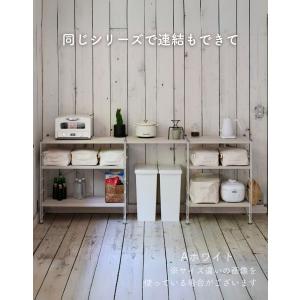 ラック 棚 木製棚板 3段 幅85.5 奥行き...の詳細画像1